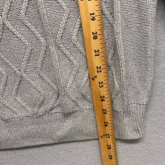 7 Diamonds Sweater Mens Large Grey Knit Textured 100% Cotton - Picture 7 of 11